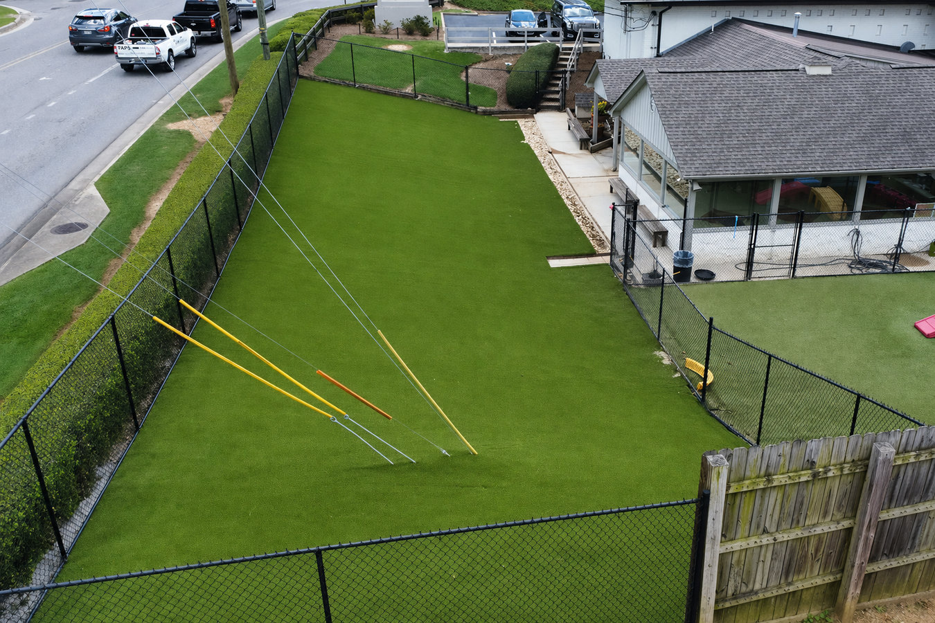 Commercial turf installation